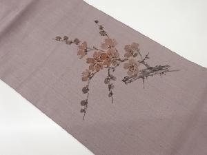 作家物　手描き桜模様名古屋帯